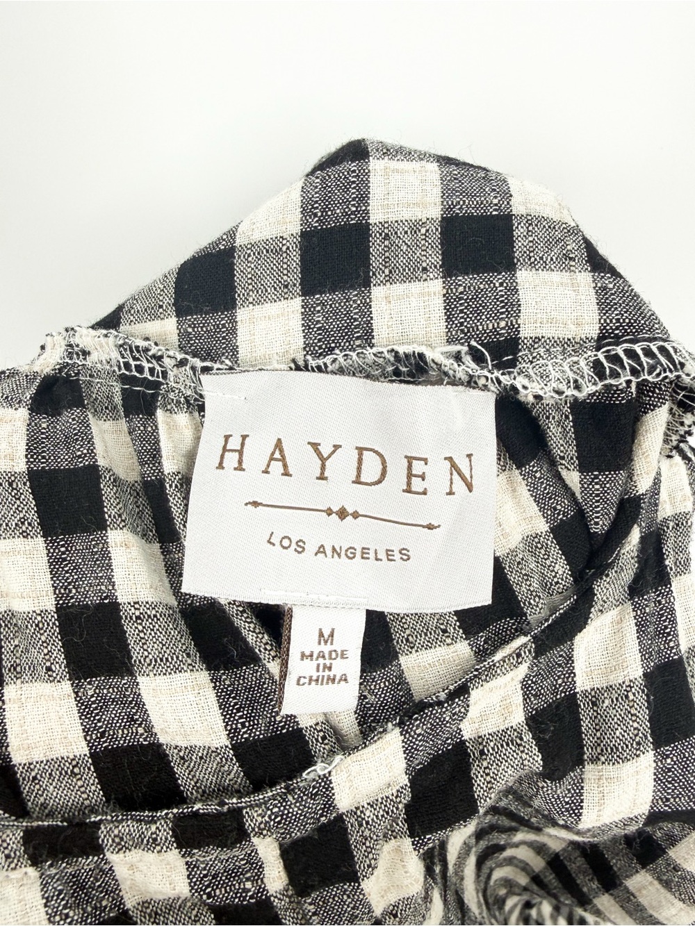 Hayden Los Angeles Gingham Black & White Midi Dress Medium - Picture 8 of 9
